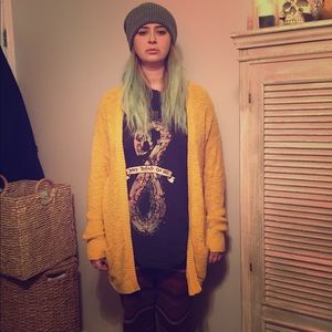 Golden yellow cardigan size XXL